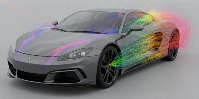car exterior flow simulation